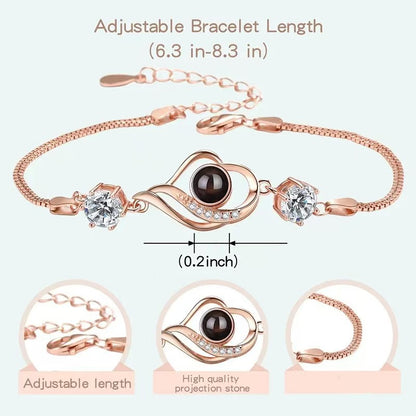 Love photo projection bracelet