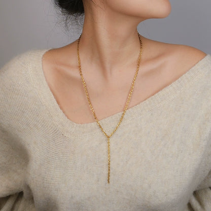 Golden wheat harvest necklace