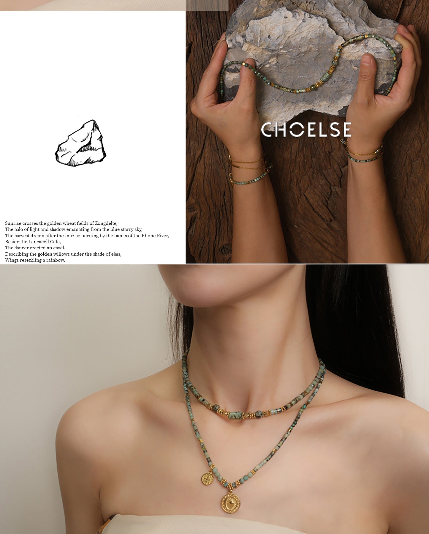 Green turquoise necklace