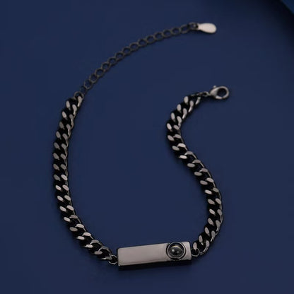 Photo projection square plate dragonbone bracelet