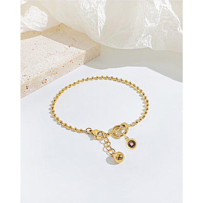 Projection photo heart-shaped rosary bracelet