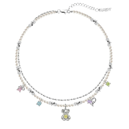 Millennial style cute bear necklace