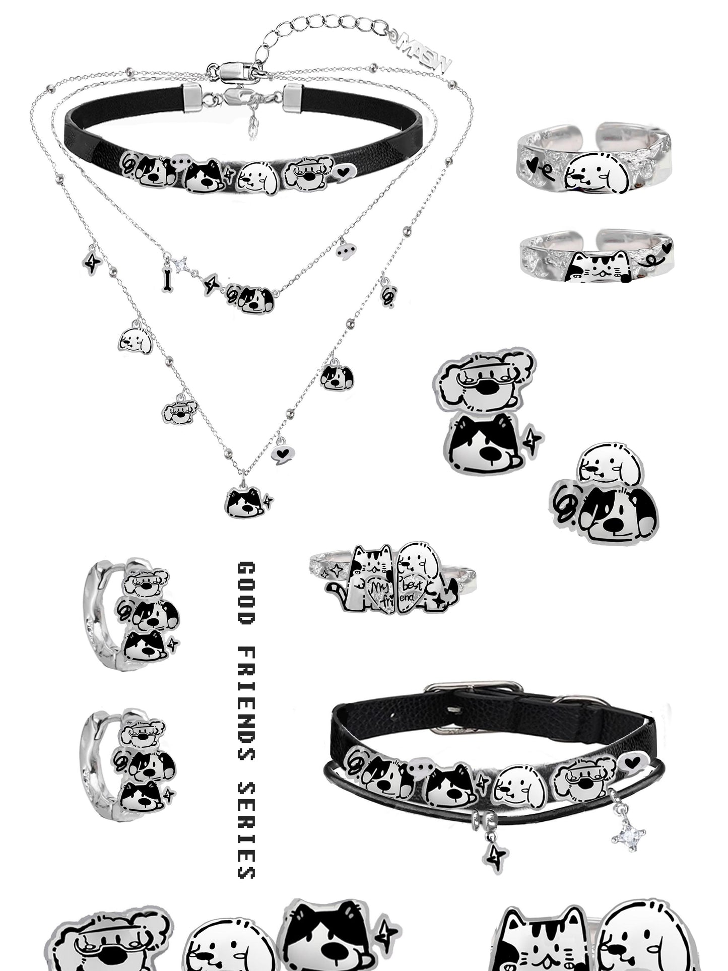 Happy puppy leather bracelet