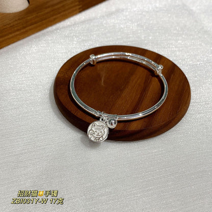 Fashion bell tag sterling silver bracelet