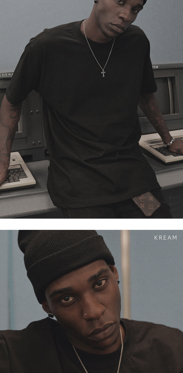 Zircon cross pendant hip-hop necklace