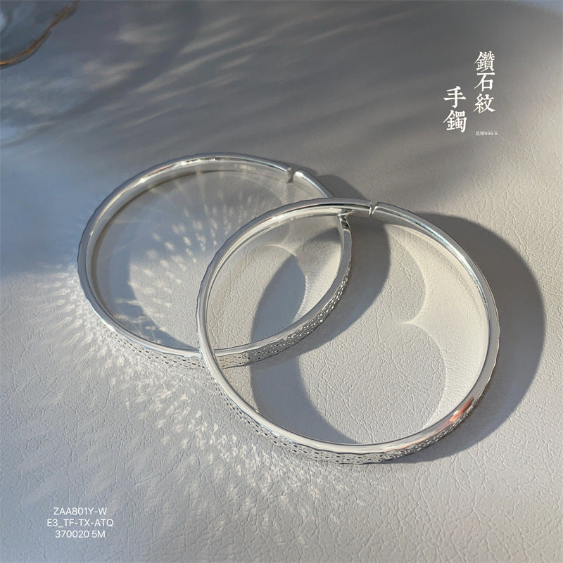 China Solid sterling silver open tattoo bracelet batch