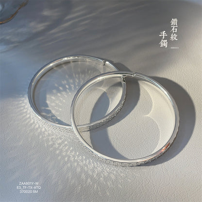 China Solid sterling silver open tattoo bracelet batch