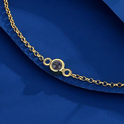 Language photo projection circle bracelet