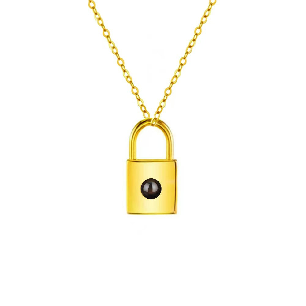 Photo projection lock necklace
