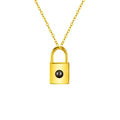 Photo projection lock necklace