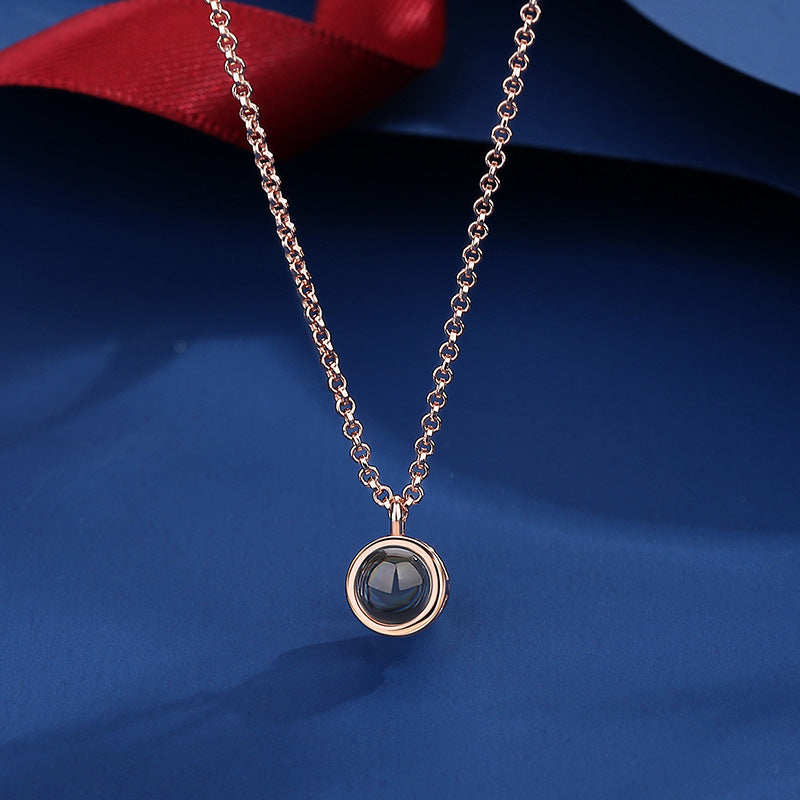 Photo Projection Pendant Necklace