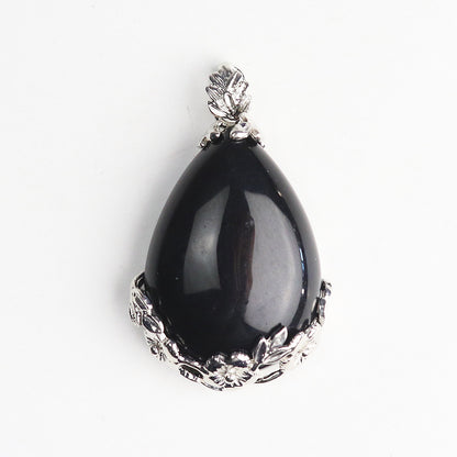 Amethyst Teardrop Clip Pendant