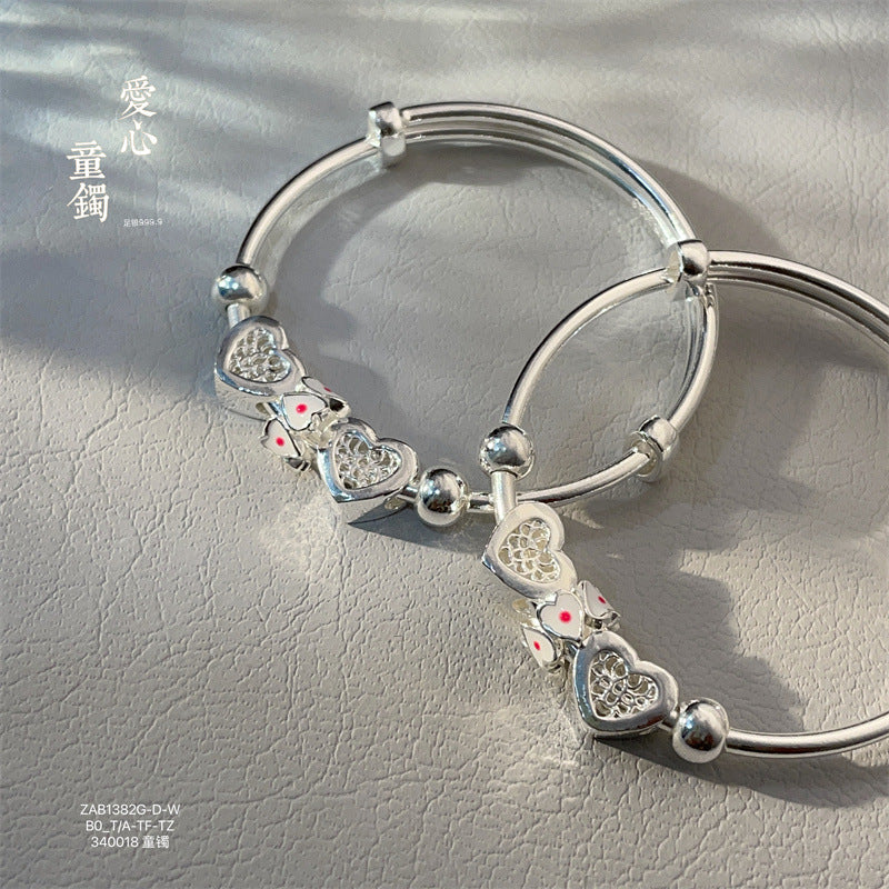 China Hollow Heart Children's Bracelet - jewelryweilin