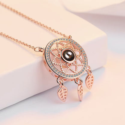 Photo Projection Dream Catcher Necklace