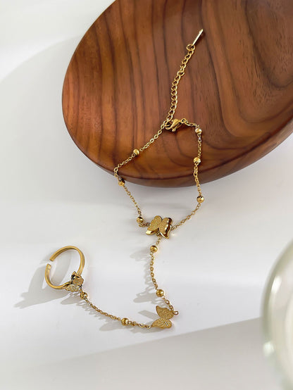 Design three-dimensional frosted butterflyfinger chain