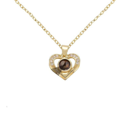 Photo Projection Heart Necklace