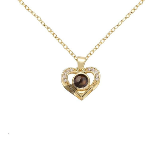 Photo Projection Heart Necklace