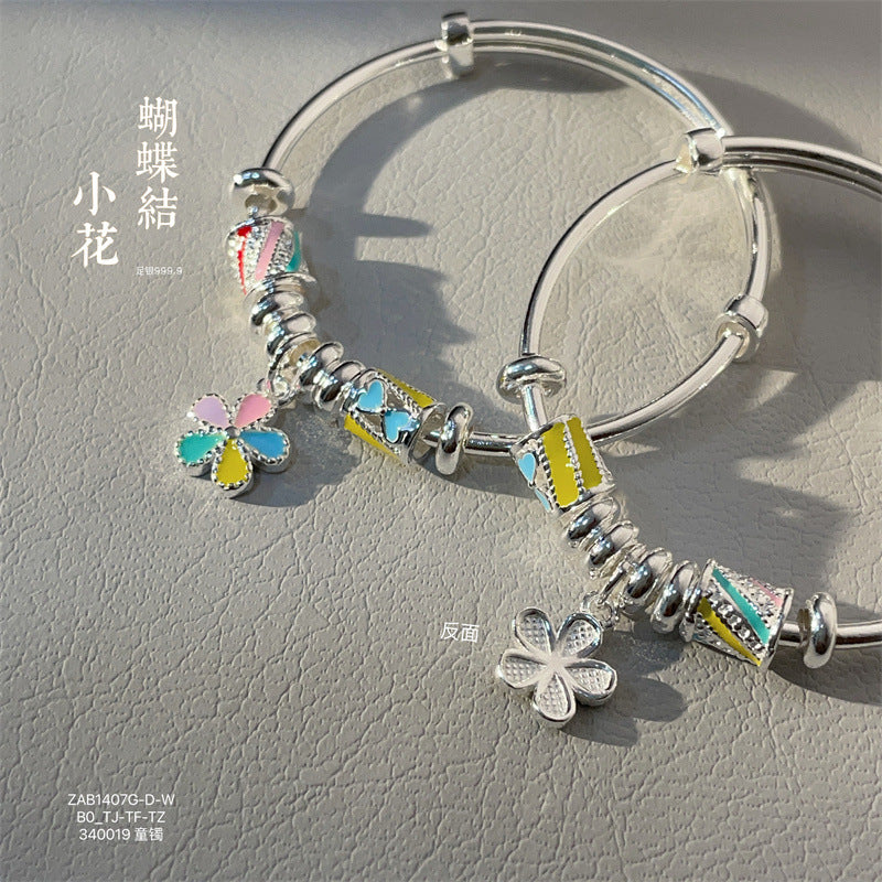 China A pair of colorful roller flower bracelets for children - jewelryweilin