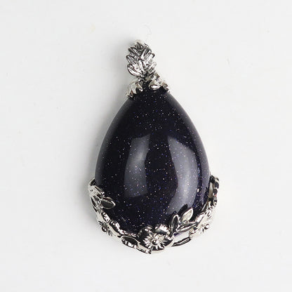 Amethyst Teardrop Clip Pendant