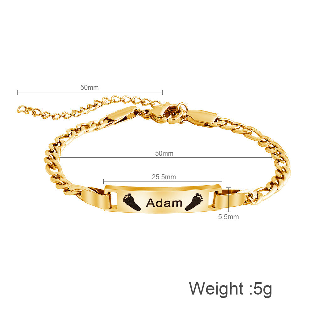 Pulsera infantil grabada personalizada DIY 