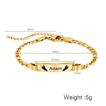 Pulsera infantil grabada personalizada DIY 