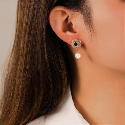 High Fashion Camellia Freshwater Pearl Earrings - jewelryweilin