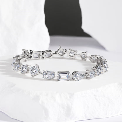 High-end elegant sterling silver full diamond zircon bracelet - jewelryweilin