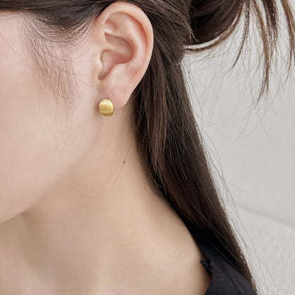 High-end semi-arc U-shaped brushed earrings - jewelryweilin