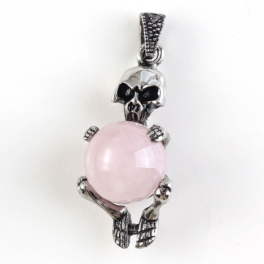 Round Bead Skull Pendant