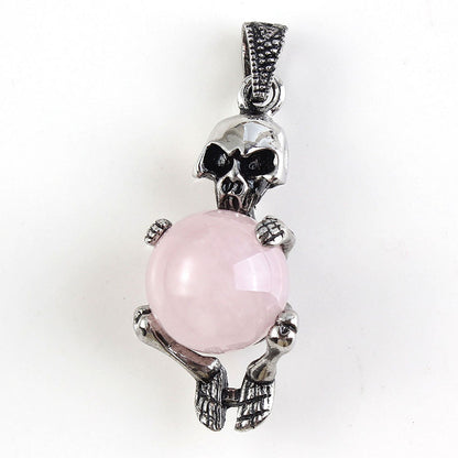 Round Bead Skull Pendant