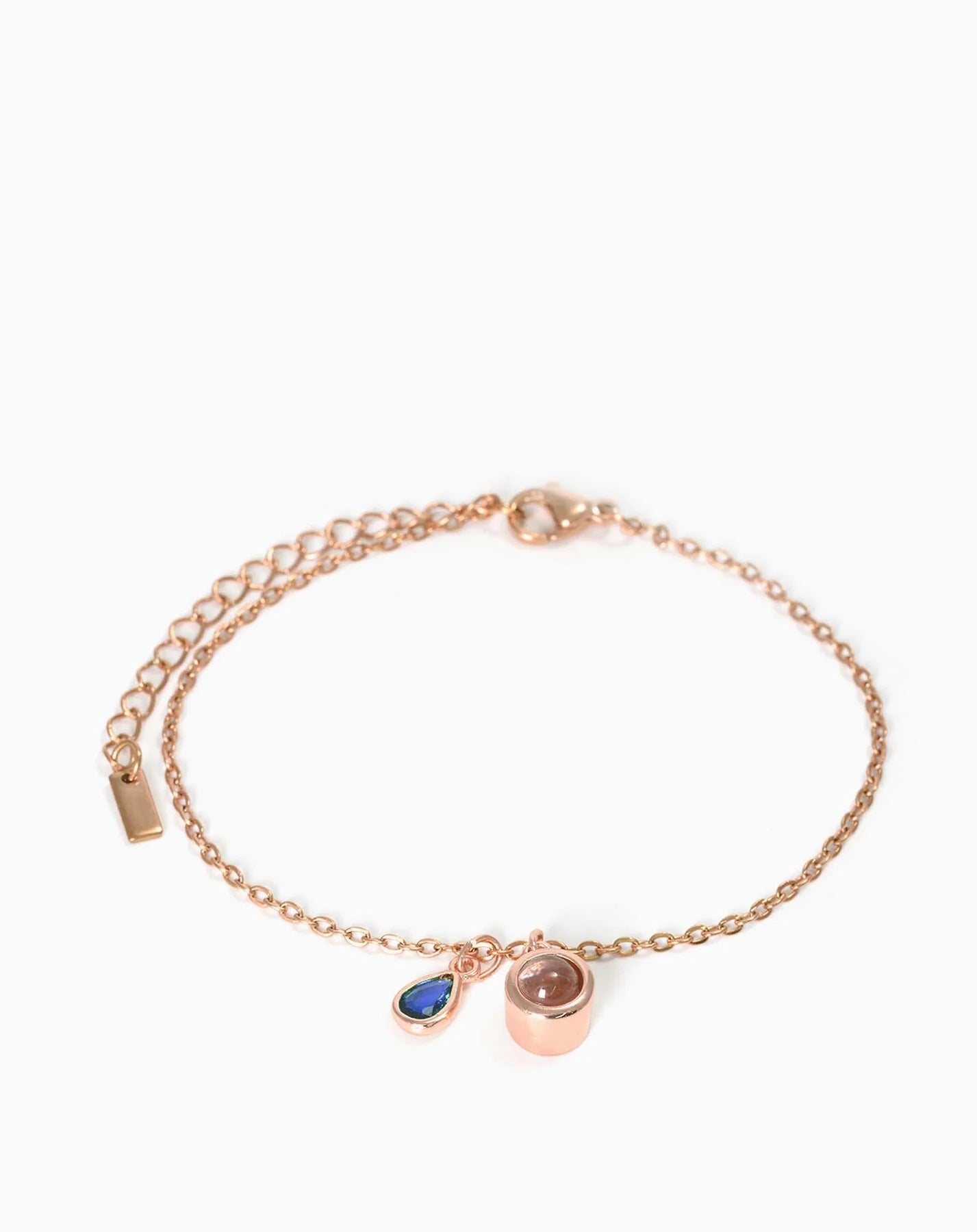 Photo projection water droplet shape zodiac stone bracelet