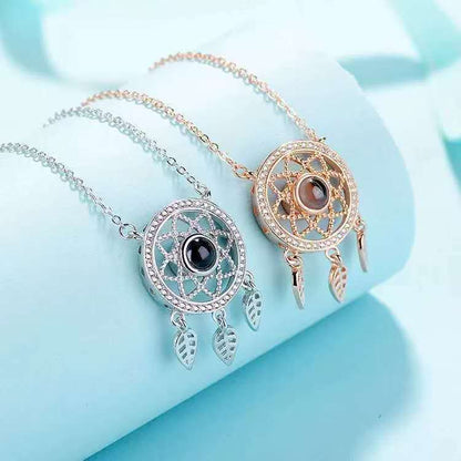 Photo Projection Dream Catcher Necklace