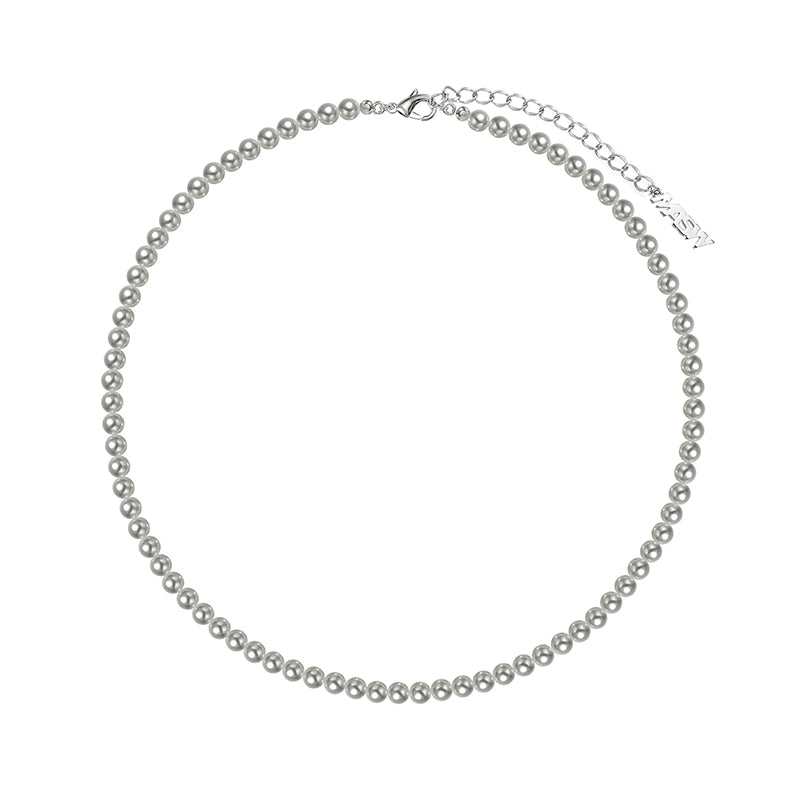 Highlight gray pearl necklace