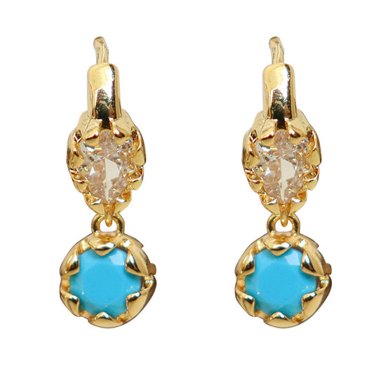 High-end design turquoise earrings - jewelryweilin