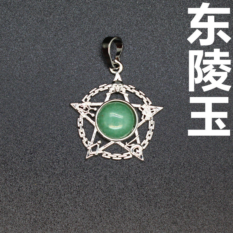Evil Eye Malachite Pendant