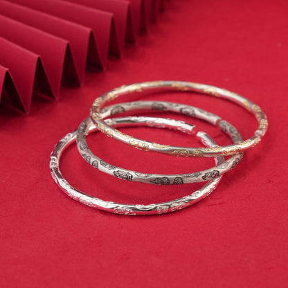 Chinese style gold-painted auspicious round stick bracelet