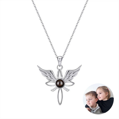 Angel Wings Photo Projection Necklace