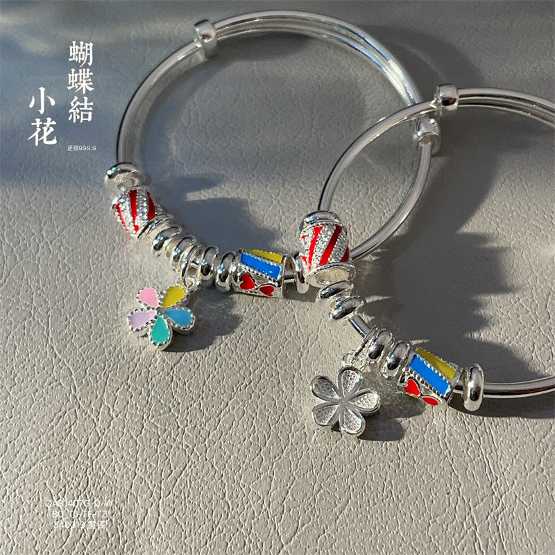 China A pair of colorful roller flower bracelets for children - jewelryweilin