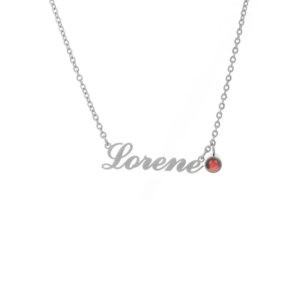 Photo projection letter necklace