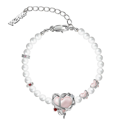 Love heart bead bracelet