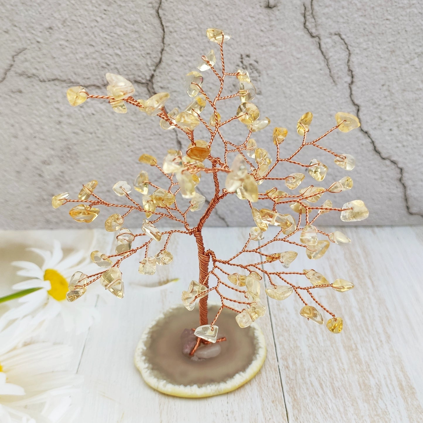 Natural crystal fortune tree decorative ornaments