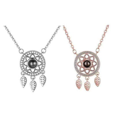 Photo projection pendant necklace