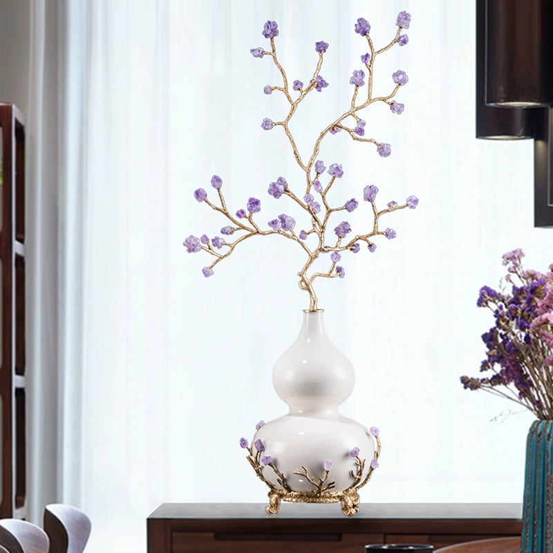 Adorno de calabaza amatista Purple Air from the East