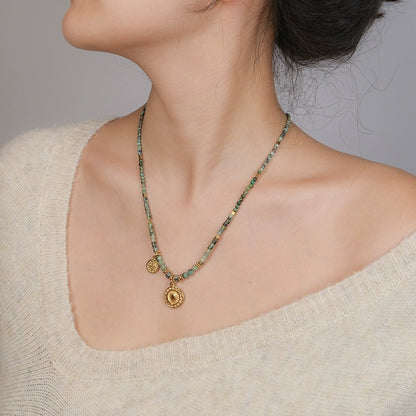 Green turquoise necklace