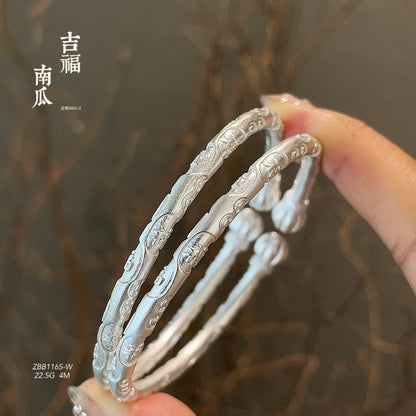 Chinese traditional pumpkin sterling silver bracelet