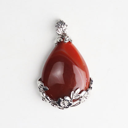 Amethyst Teardrop Clip Pendant