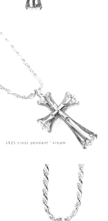 Zircon cross pendant hip-hop necklace