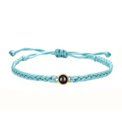 Photo projection hand-woven bracelet