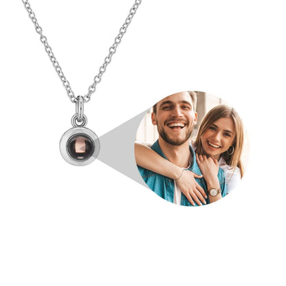 Photo projection pendant necklace