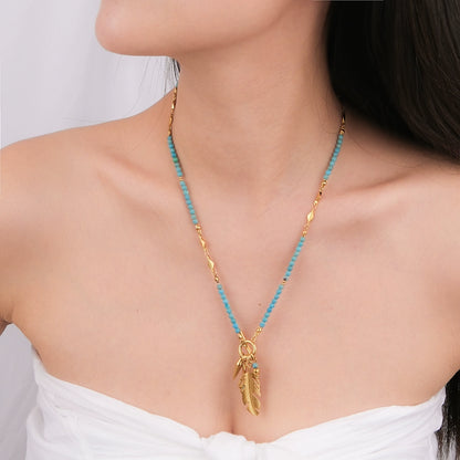 Basket of gold leaf necklace